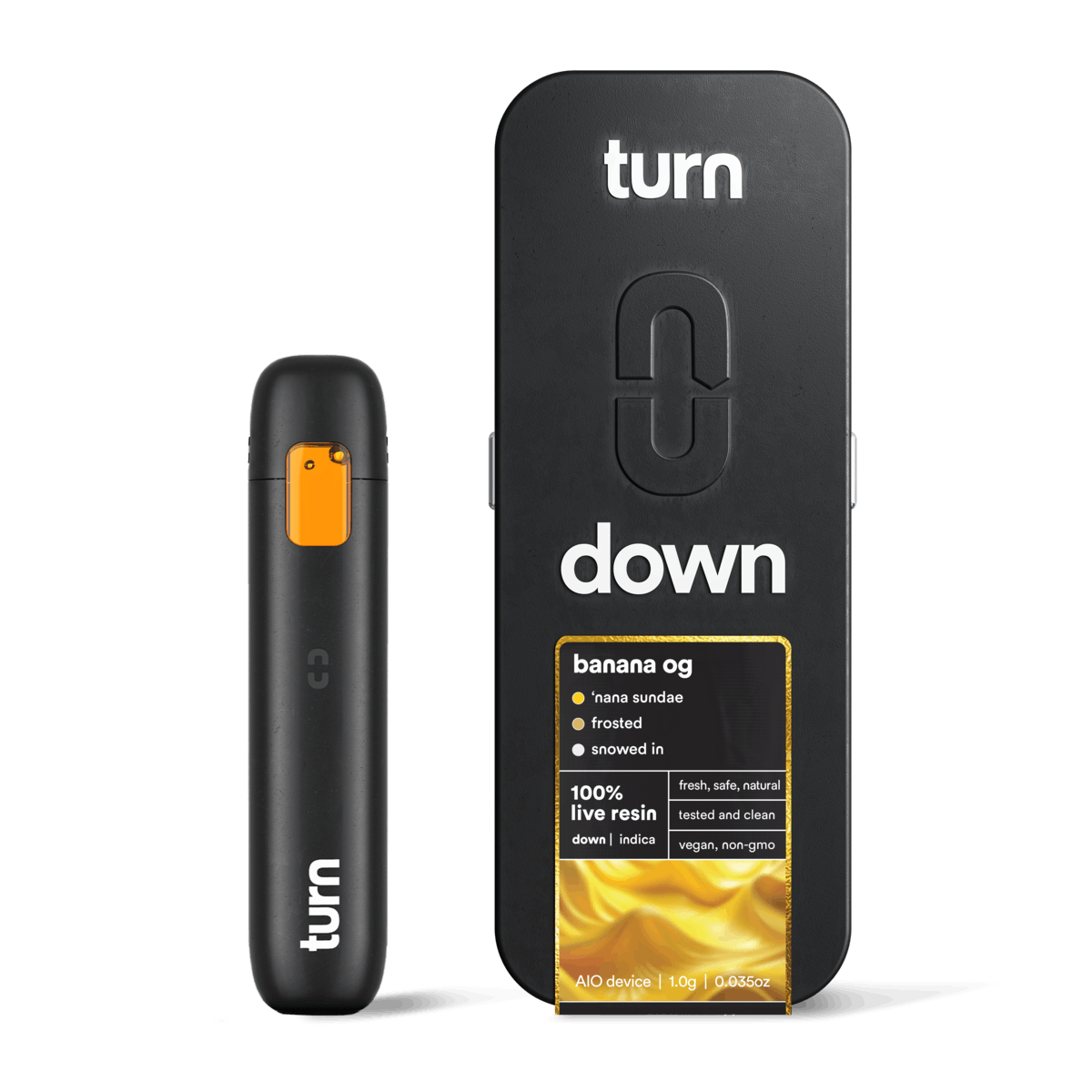 Photograph of product: Turn | Banana OG | Live Resin | 1g AIO
