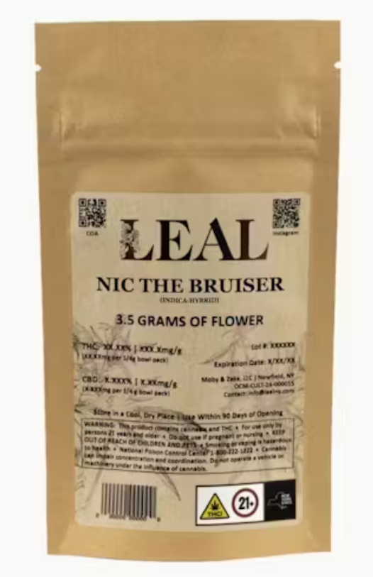 Photograph of product: Leal | 3.5g Flower | Nic The Bruiser