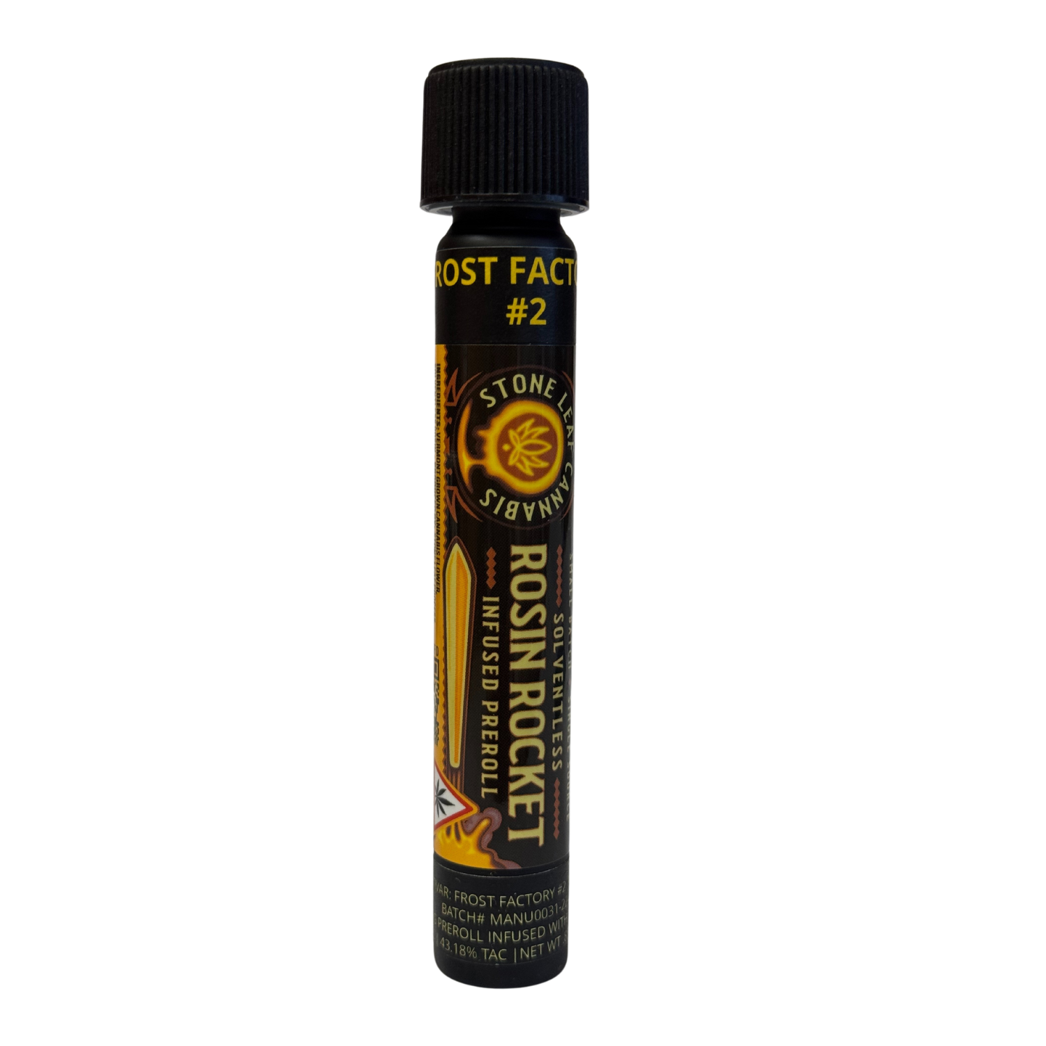 Photograph of product: Frost Factory 2 Rosin Rocket I .85g Infused Pre-roll I Stone Leaf Oui'd