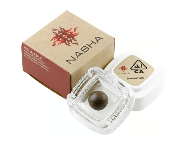 Photograph of product: Nasha Red Pressed au chocolat 1.2g Sour Diesel X NTZ