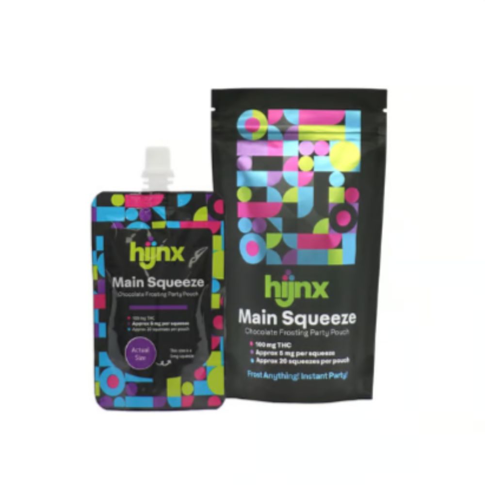 Photograph of product: Hijnx | Squeeze Chocolate Frosting Party Pouch | 100mg