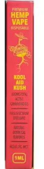 Photograph of product: Earthbound Remedies:Kool-Aid Kush 1G CBD Vape Disposable