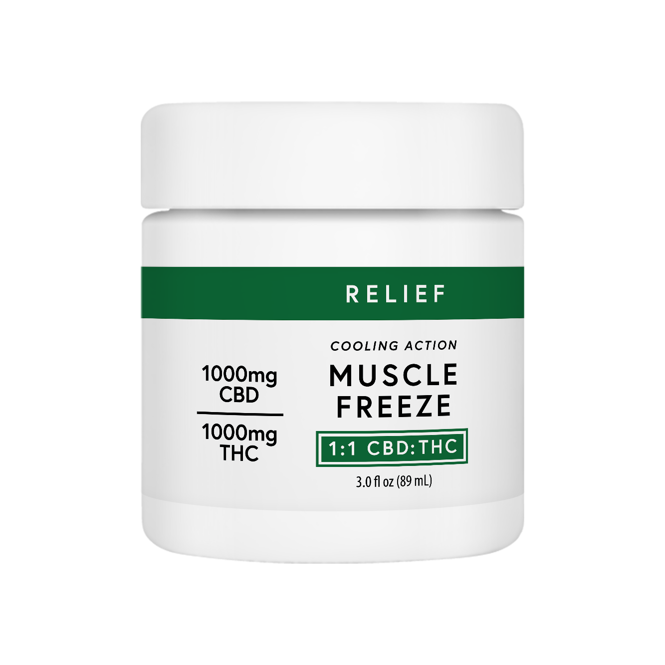 Photograph of product: 1:1 CBD:TH-oui Muscle Freeze 3oz Jar 2000mg - Mary's Medicinals