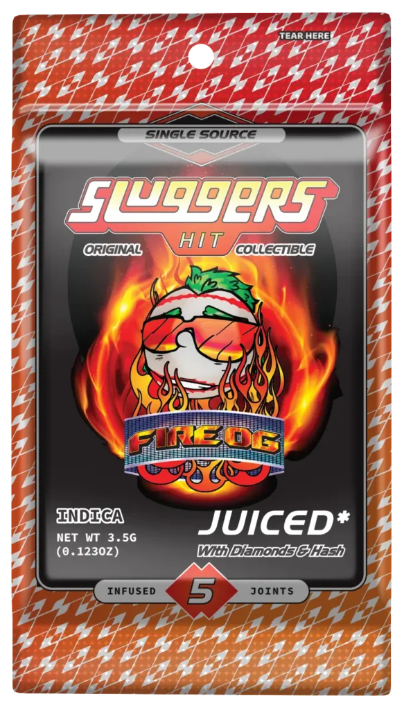 Photograph of Product: Fire OG "Sluggers"  Diamond & Hash Infused PRJ Multipack 5 x .7g