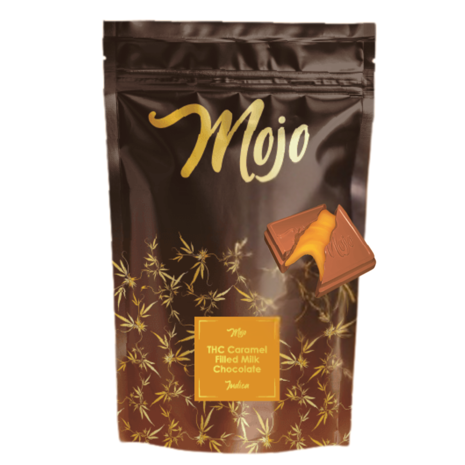 Photograph of product: Mojo | Caramel Filled Milk Chocolate | Chocolates | 200mg