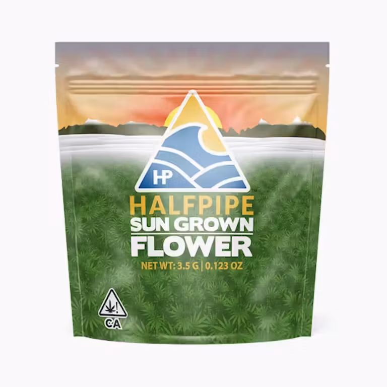 Photograph of product: Critical Mass [I] Sungrown Flower | Halfpipe Oui'd - 28g
