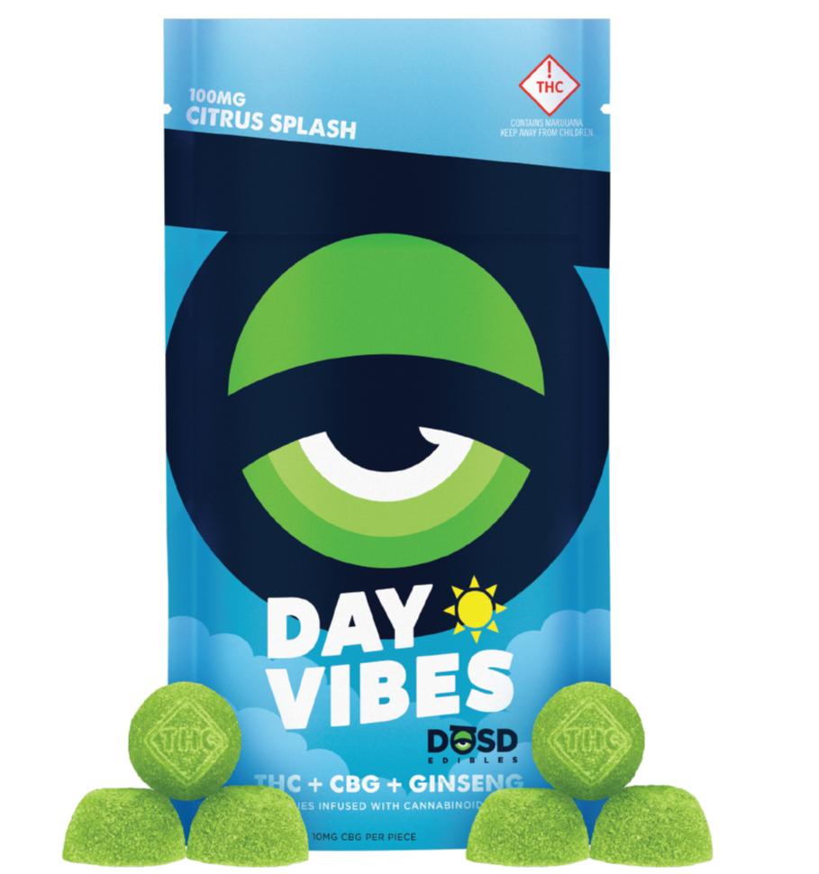 Photograph of product: Day Vibes Citrus Splash (S) - (1:1 TH-oui:CBG) - 100mg Nano Bites - Dosd