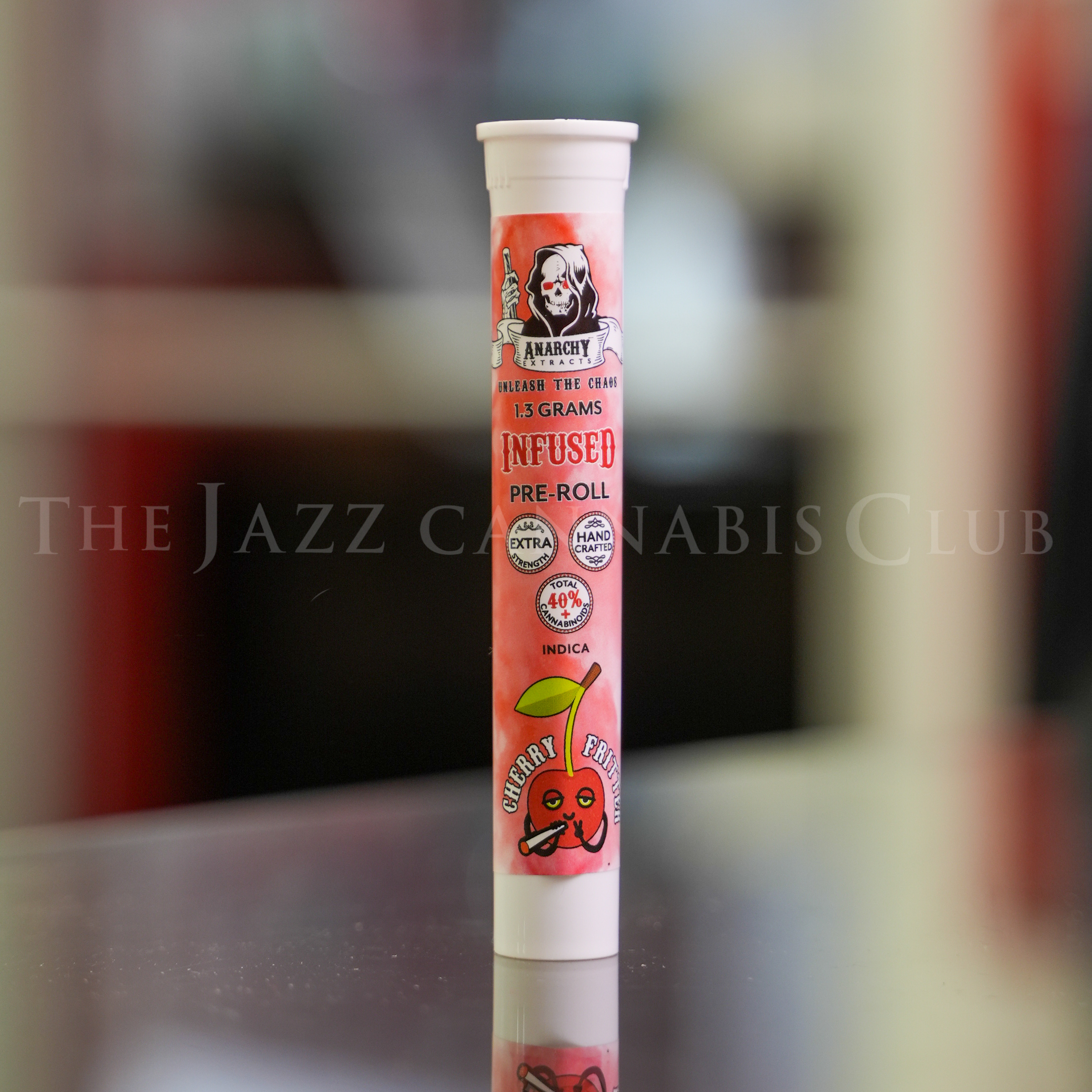 Photograph of product: Anarchy - Cherry Fritter 1.3g Infused Pre-Roll
