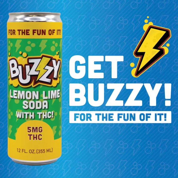 Photograph of product: Buzzy Infused Lemon Lime Soda 5mg