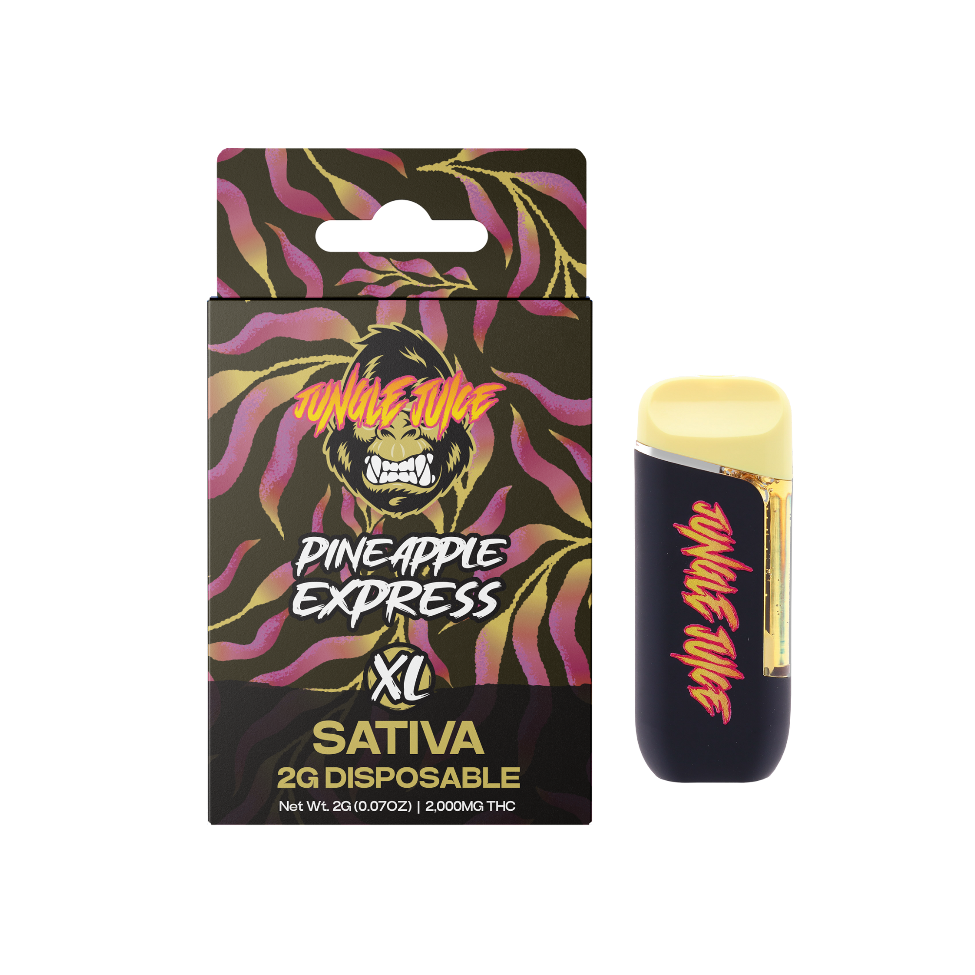 Photograph of product: Jungle Juice 2g Disposable Pineapple Express