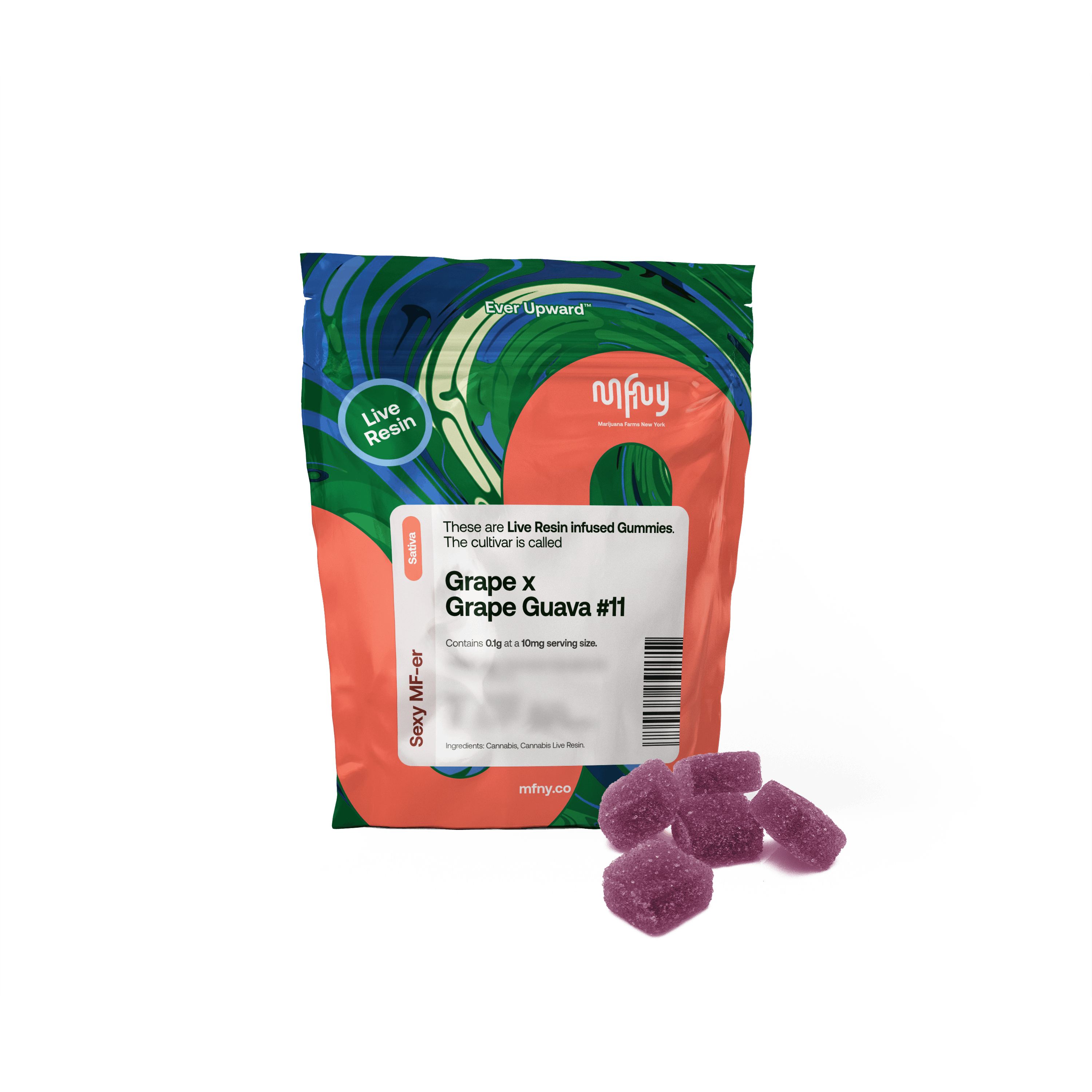 Photograph of product: MFNY | Grape x Grape Guava  | Gummies | 10 Pack | 100mg