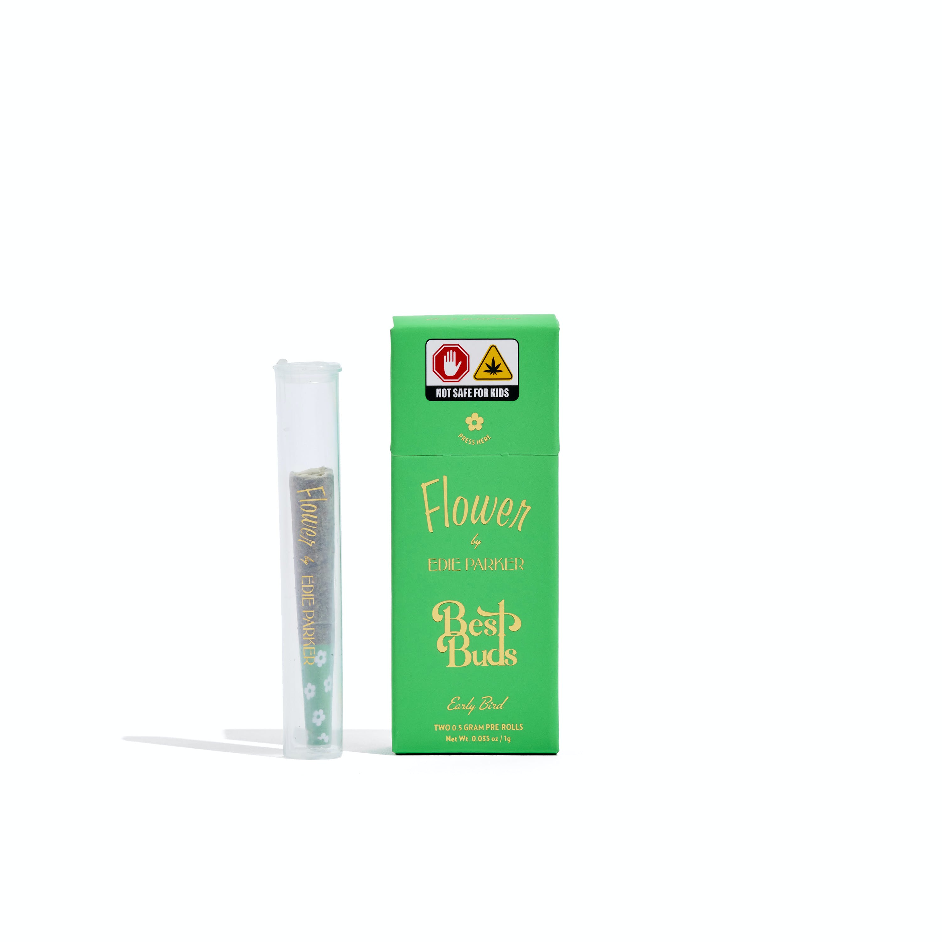 Photograph of product: Edie Parker  |  Early Bird  | Pre-Rolls | 2 pack 1g