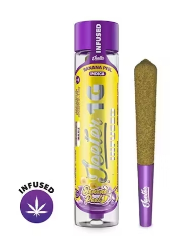 Photograph of product: Banana Peel 1g Infused Pre-Roll Jeeter