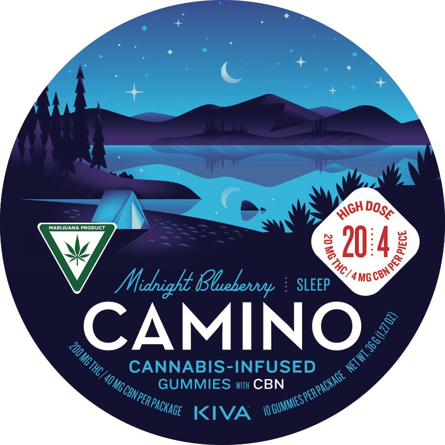 Photograph of product: Camino | Gummy | Midnight Blueberry | 200mg