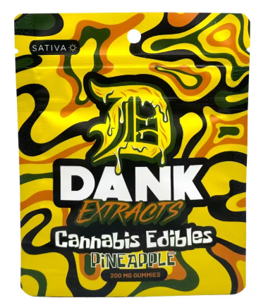 Photograph of product: Dank Extracts-Pineapple 200mg Gummies