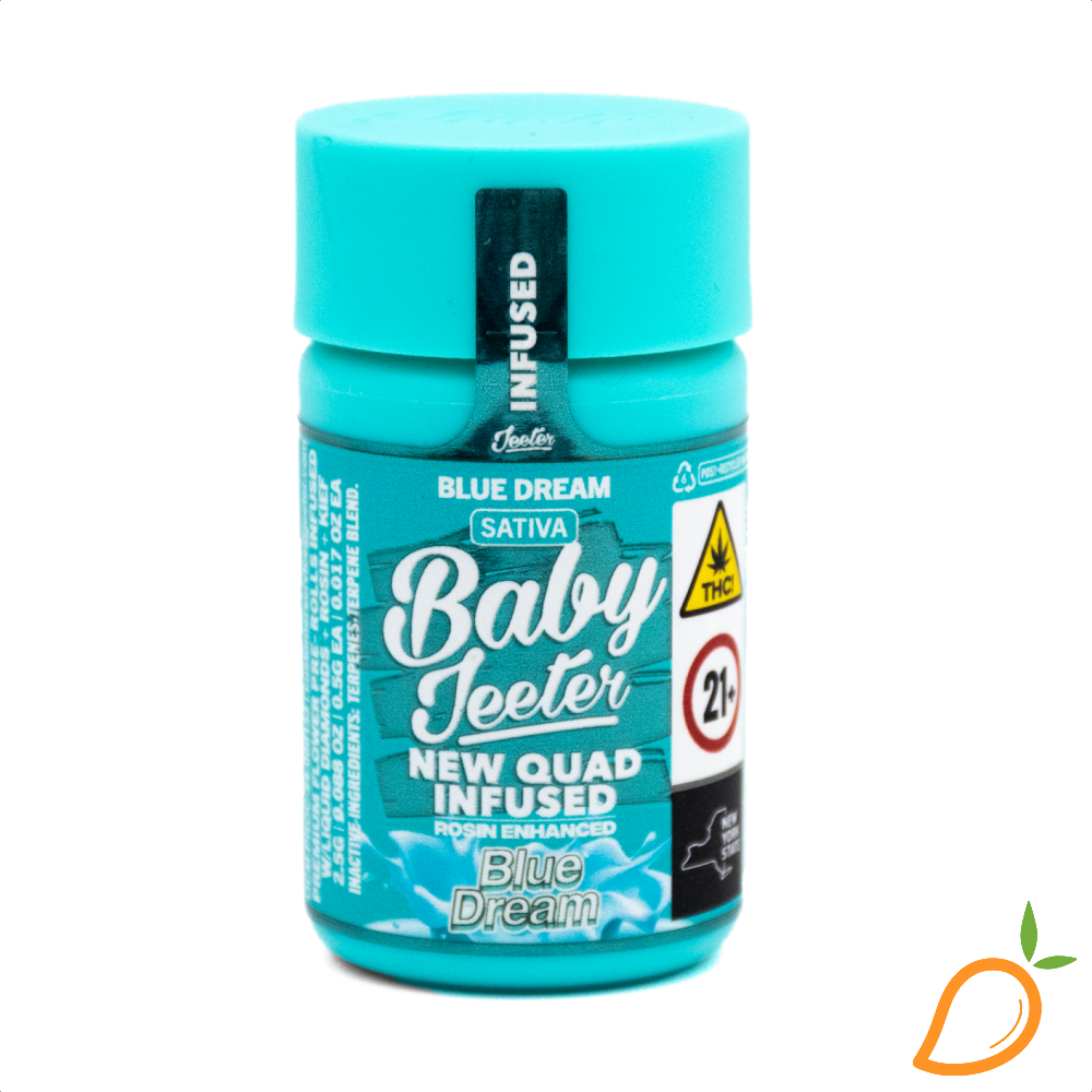 Photograph of product: 2.5g 5pk Berry White Quad Infused Preroll Jeeter