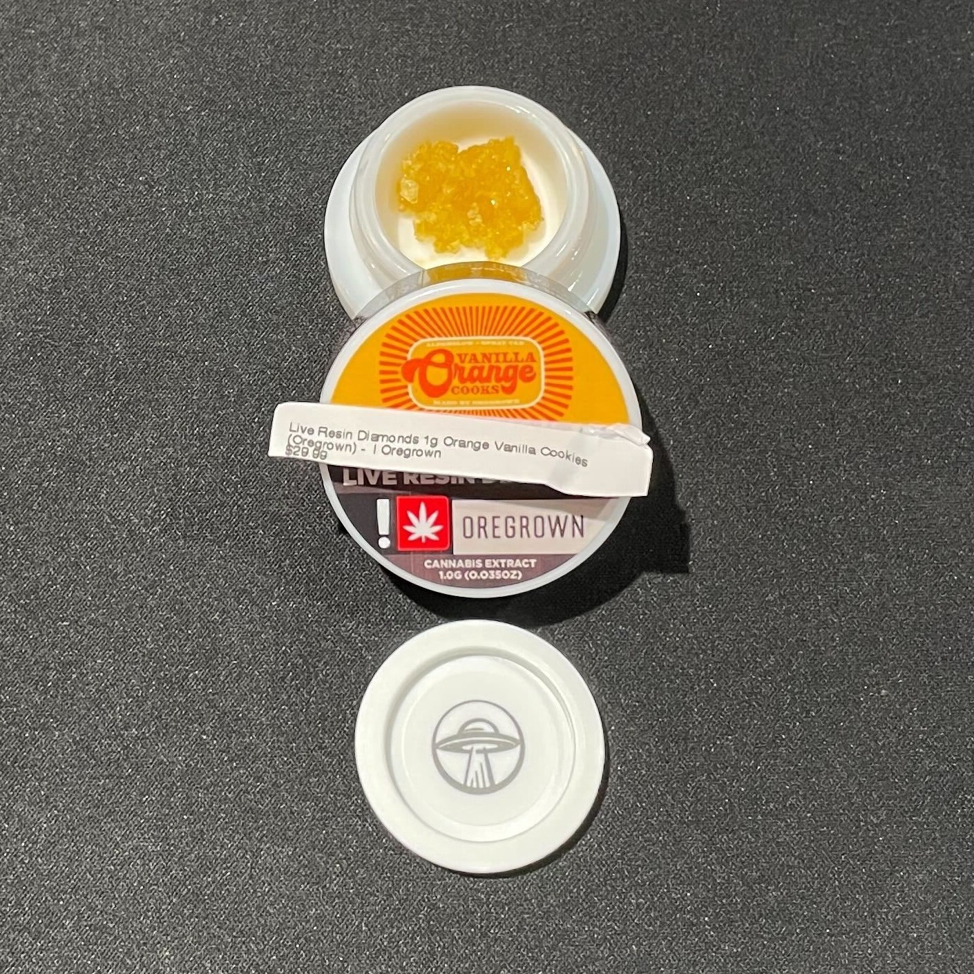 Photograph of product: Live Resin Diamonds 1g Orange Vanilla Cookies (Oregrown)