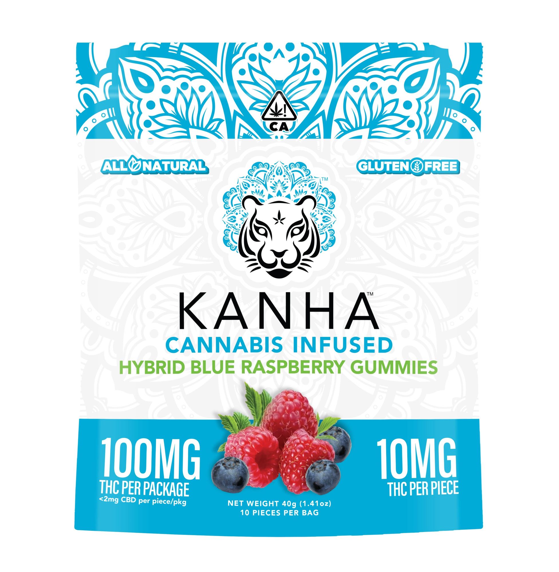 Photograph of product: HYBRID - BLUE RASPBERRY 100MG - KANHA