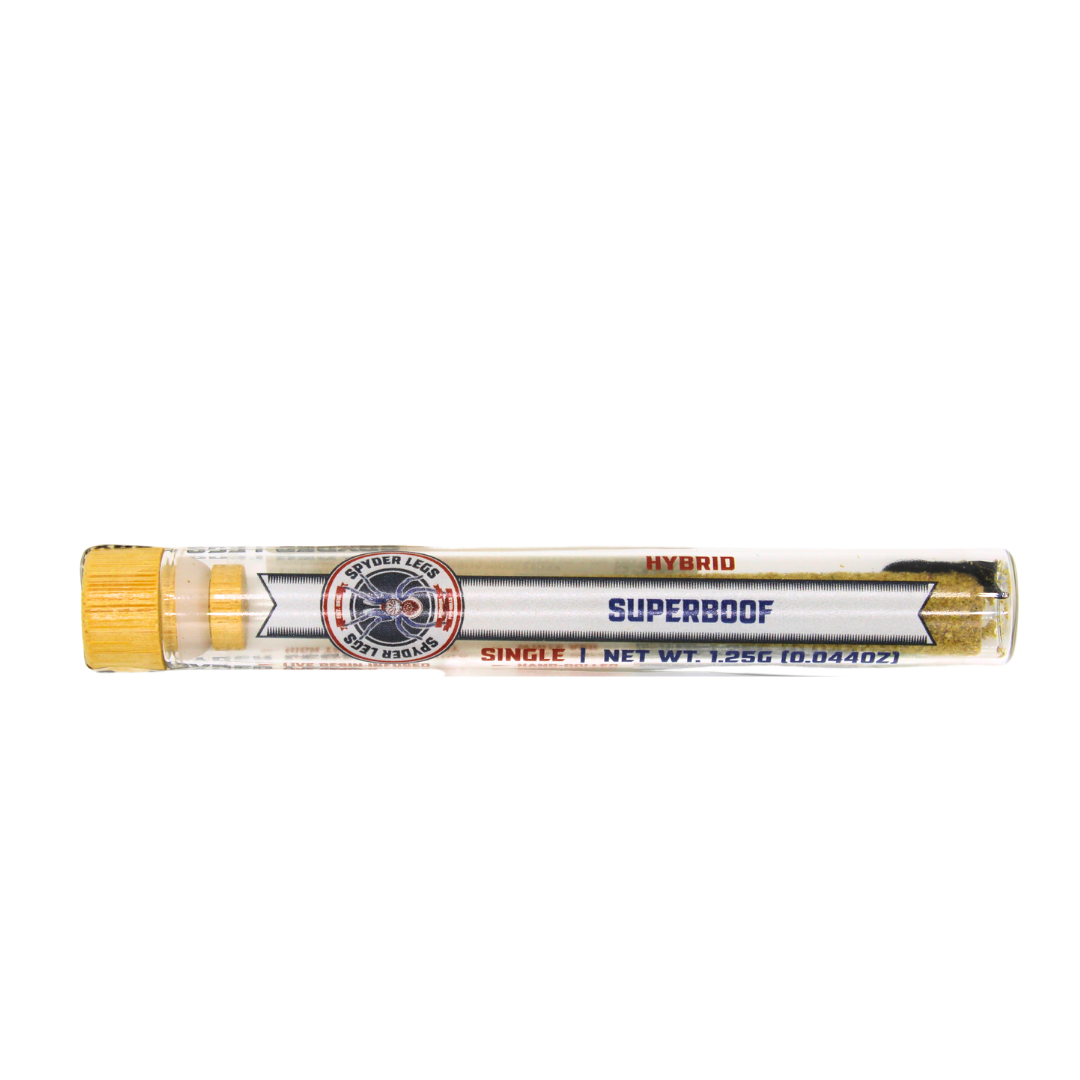 Photograph of product: Spyder Legs - 1.25g Infused Preroll - Wedding Cake
