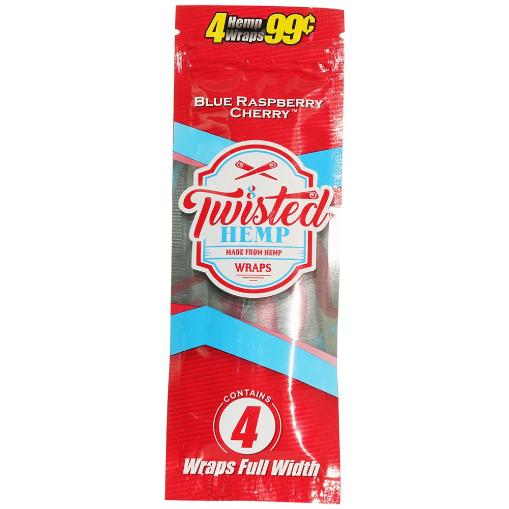 Photograph of product: Twisted Hemp | Blue Raspberry Cherry Hemp Wraps | 4ct