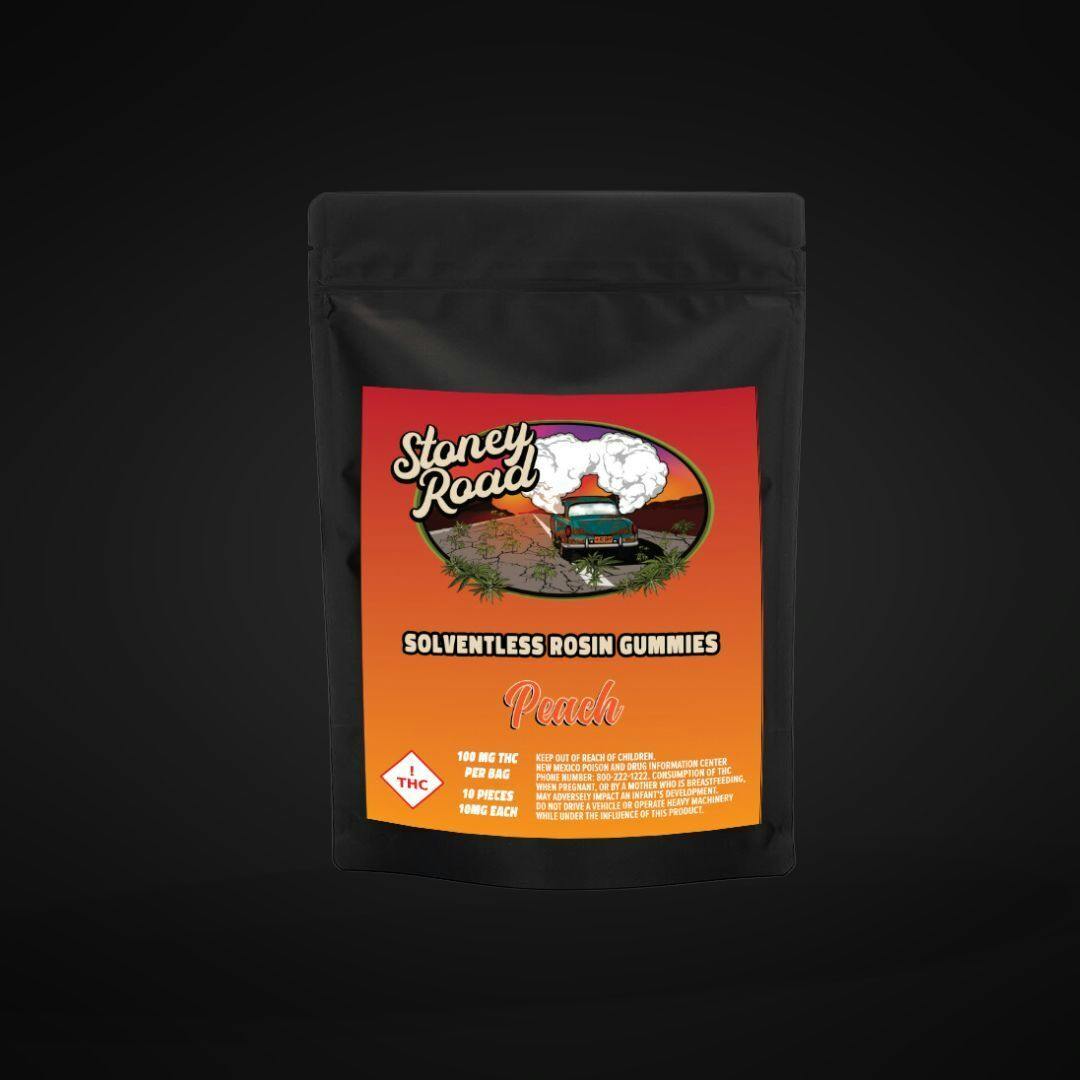 Photograph of product: Stoney Road - Peach - Rosin Gummies - 100mg