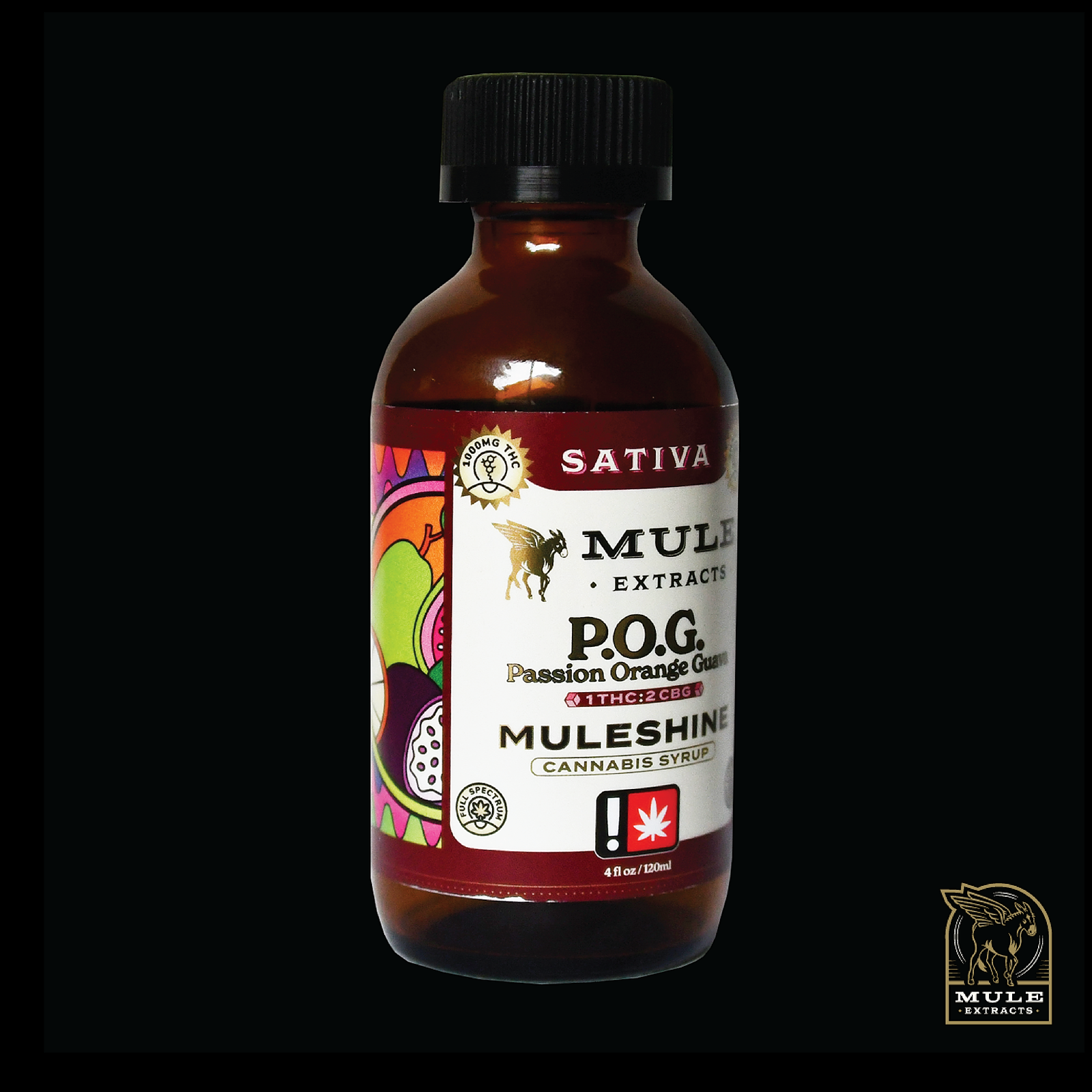Photograph of product: Mule > Tinctures 1000mg > POG 1:2 TH-oui:CBG Muleshine > Oui'd