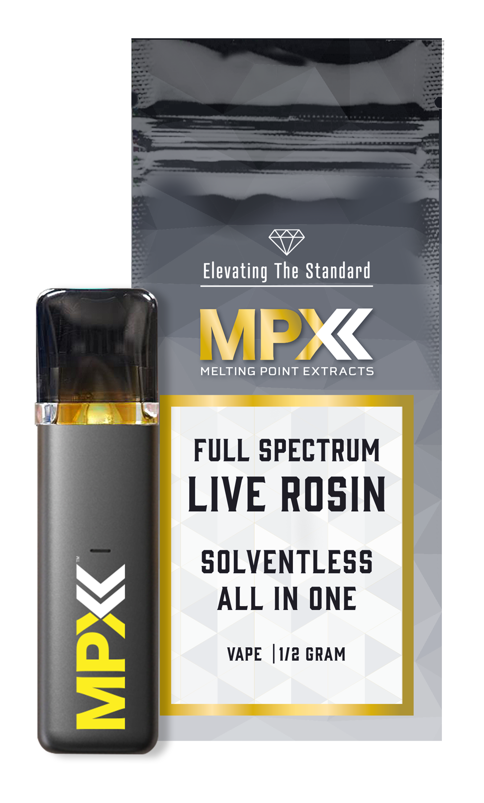 Photograph of product: MPX | Rainbow Belts 3.0 (H) Disposable Rosin Vape | .5g