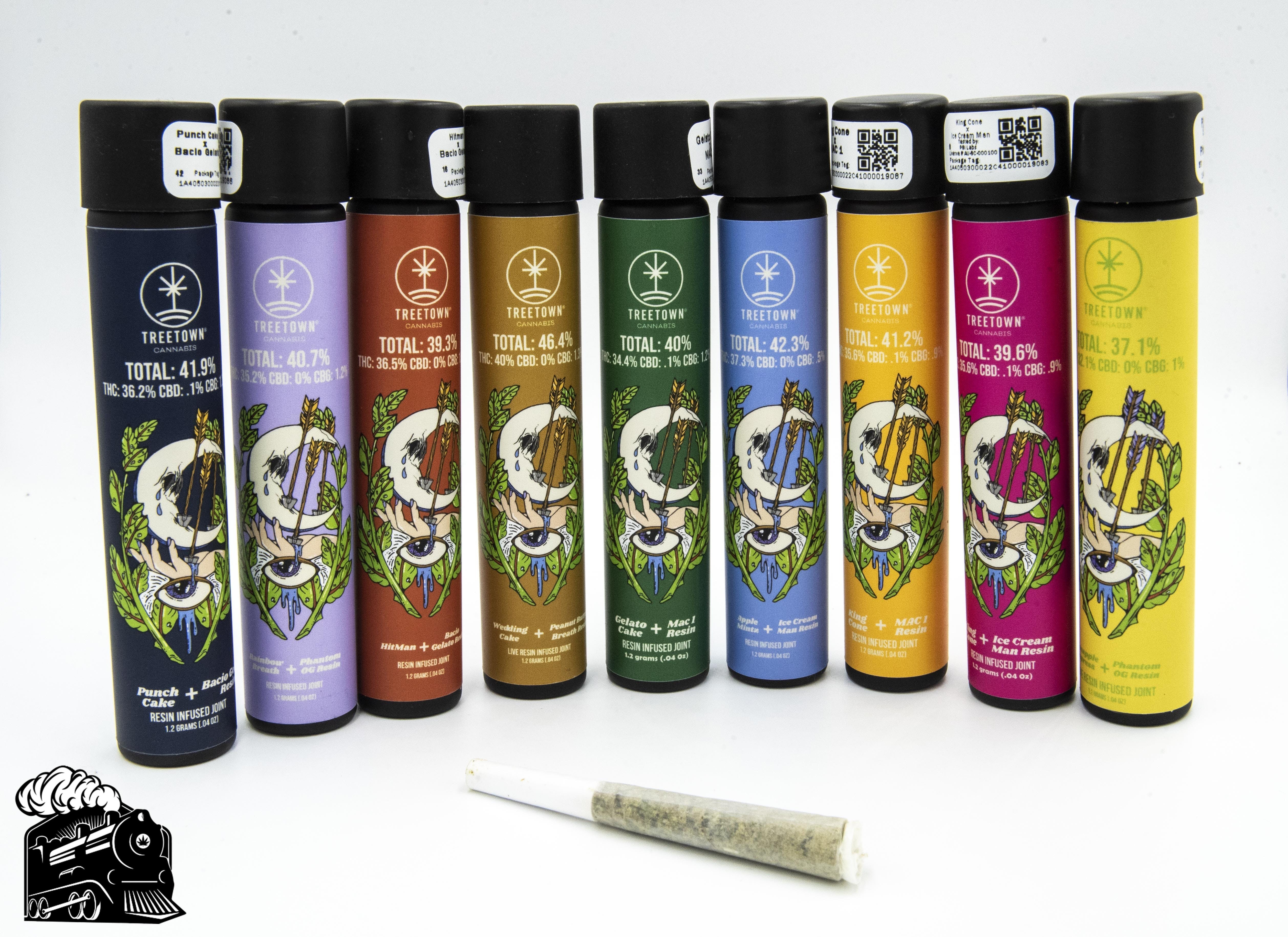Photograph of product: REC | TreeTown | Live Resin Infused Preroll 1.2G | Rainbow Breath x Phantom OG