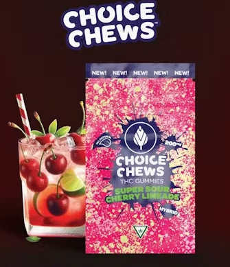 Photograph of product: Super Sour Cherry Limeade (Hybrid) | Choice | Gummies | 200mg