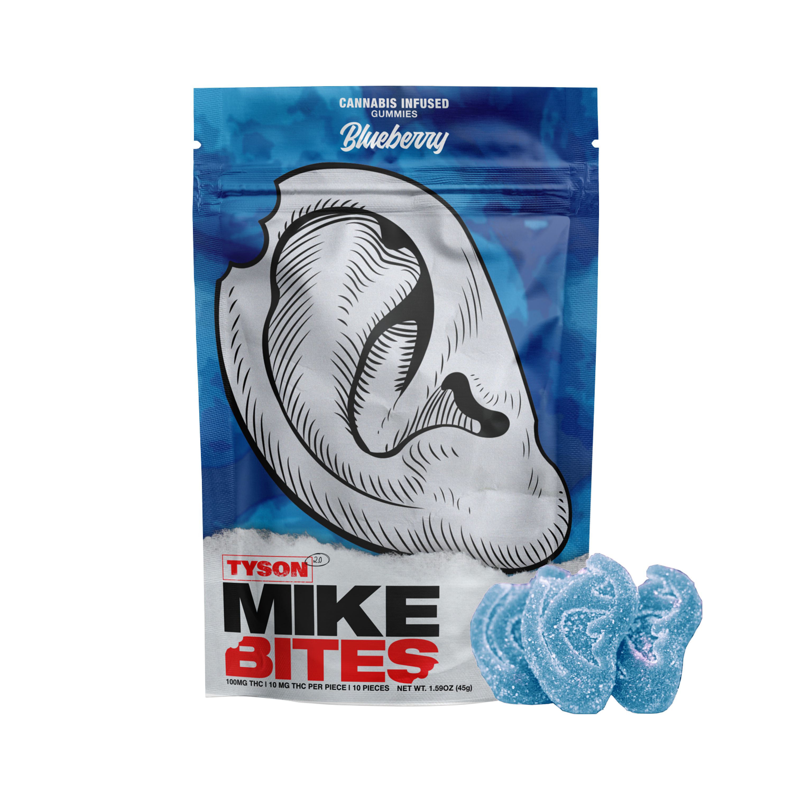Photograph of product: Tyson Blueberry Bites 10pc  100mg