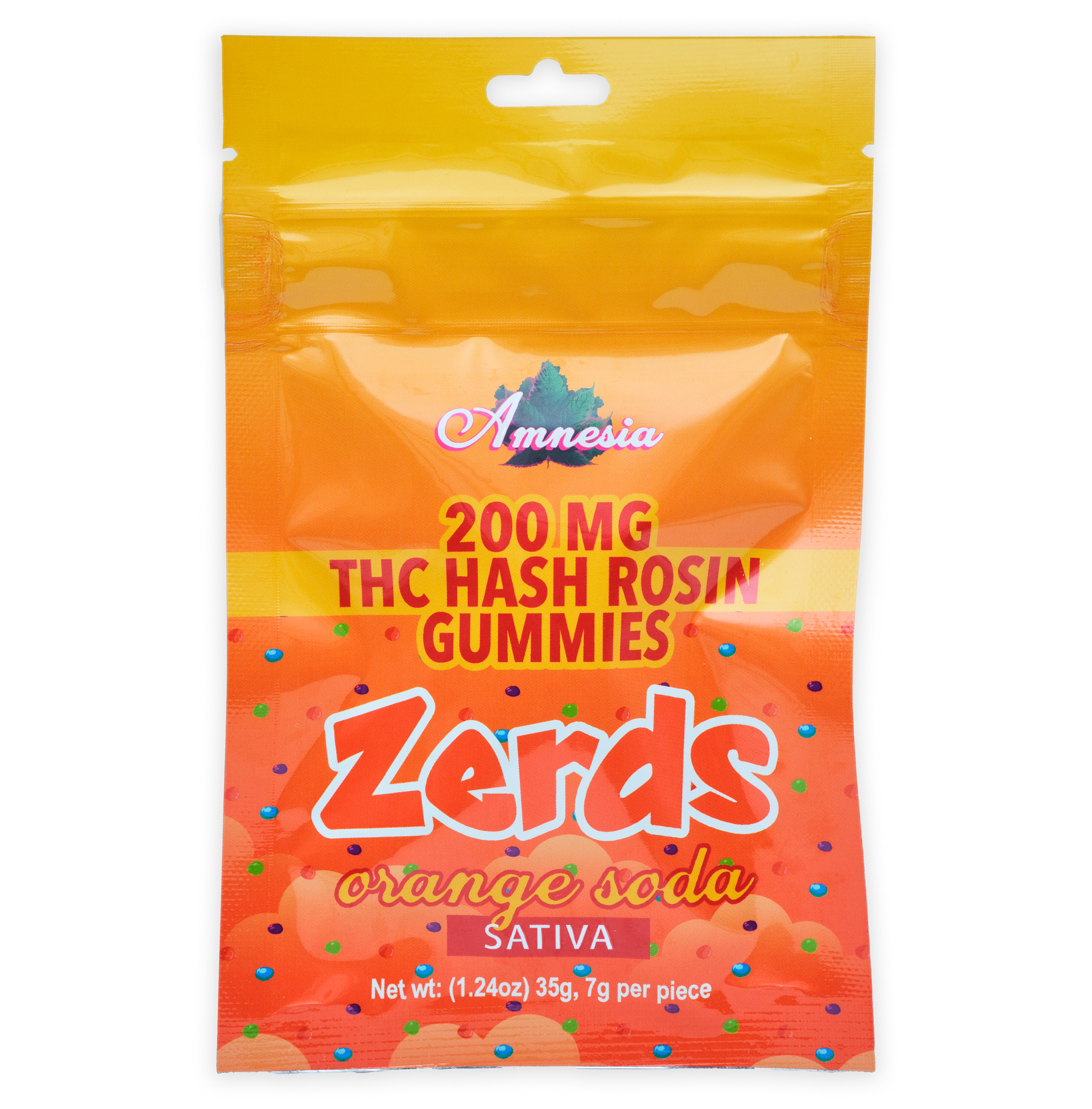 Photograph of product: Zerds | Orange Soda | 200MG au chocolat Rosin Gummies
