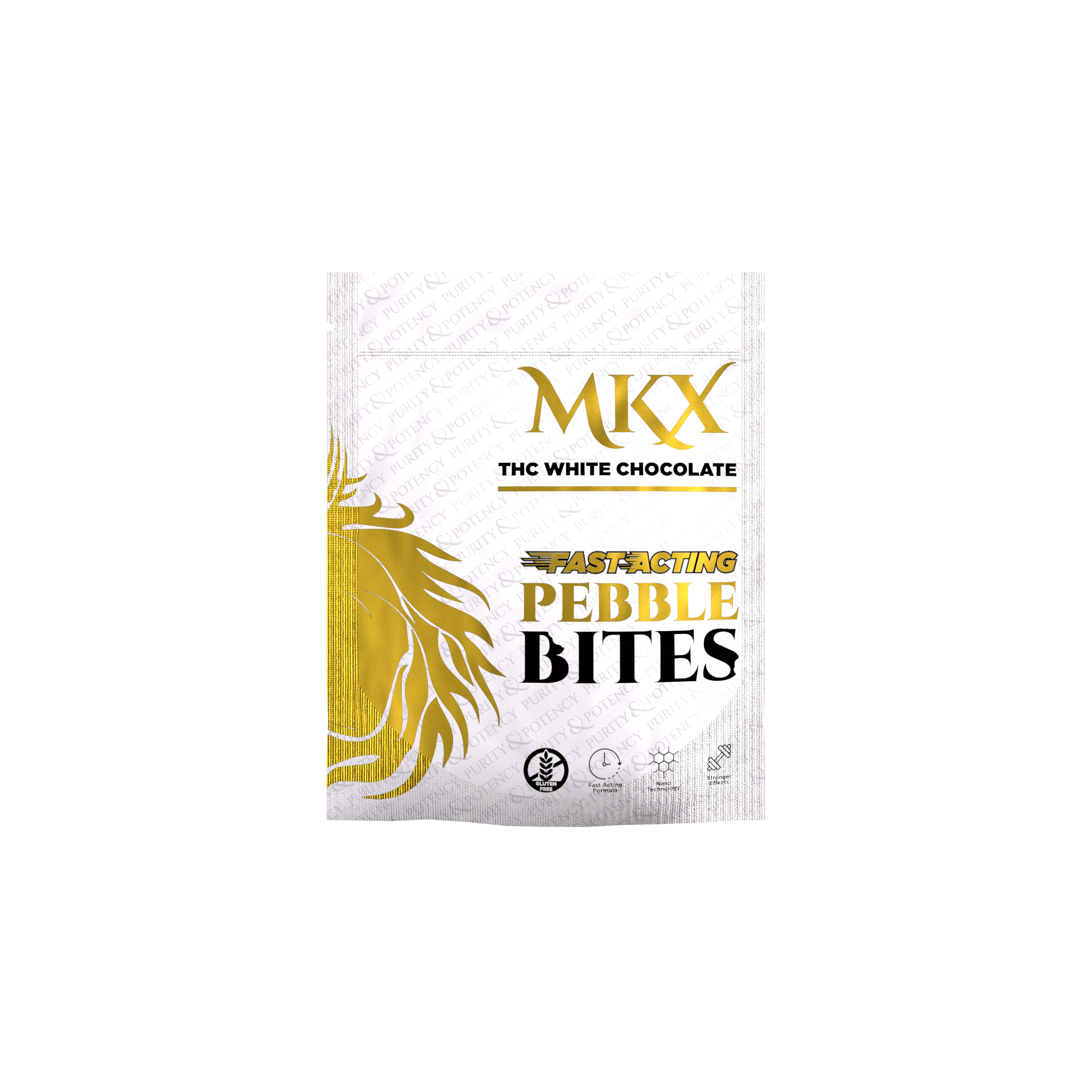 Photograph of Product: White Chocolate Pebbles Bites | 200mg