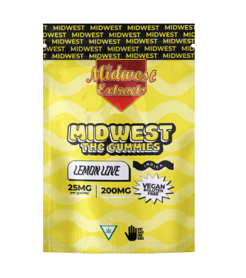 Photograph of product: Midwest Extracts Lemon Love Gummy 200mg
