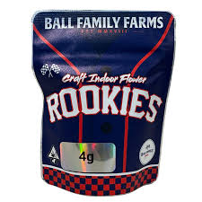 Photograph of product: Ball Family Farms - Blue Rookies 4g Mylar