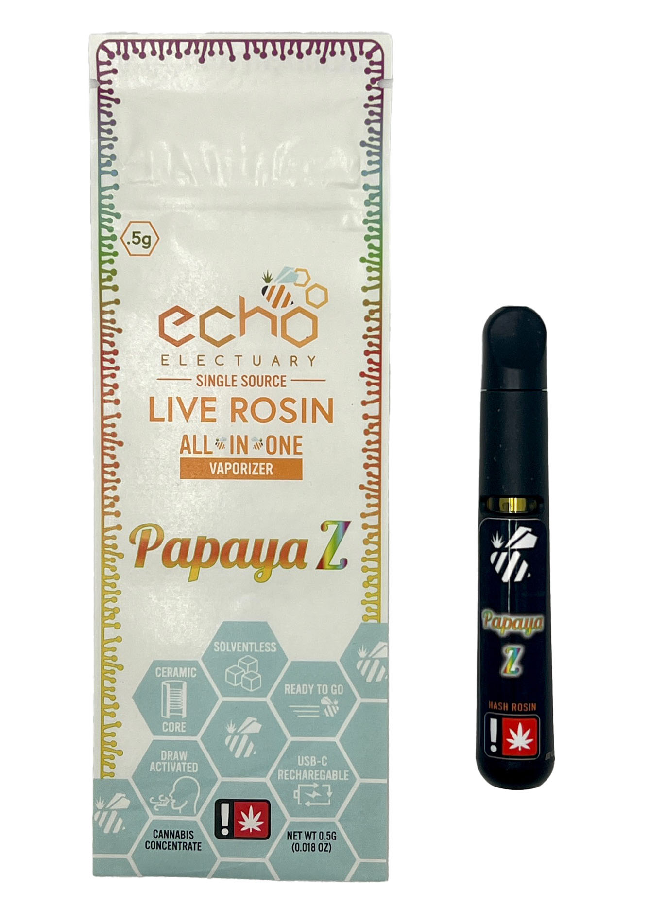 Photograph of product: Echo Electuary - Papaya Z AIO Rosin Cart