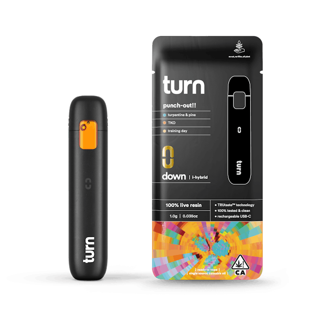 Photograph of product: Turn Down Live Resin | 1g - Punch Out - AIO - Oui'd Hybrid - 