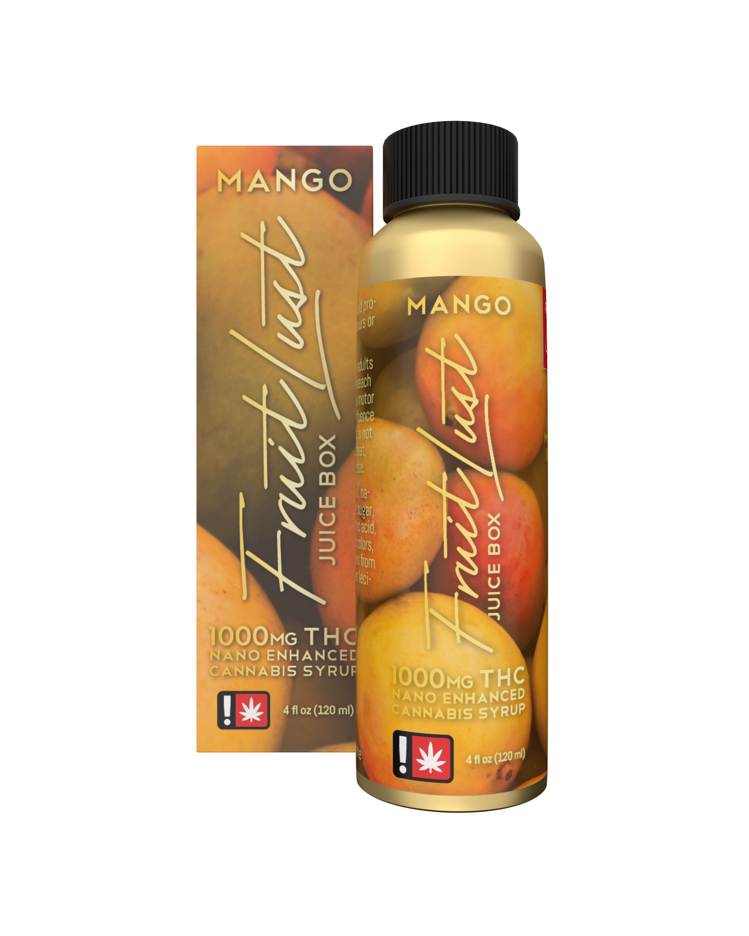 Photograph of product: Fruit Lust - Mango Juice Box (H) - Nano Syrup 1000mg