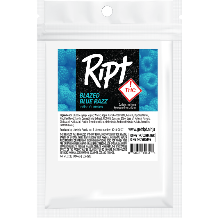 Photograph of product: REC - Ript - Blazed Blue Raz / Oui'd | 100mg