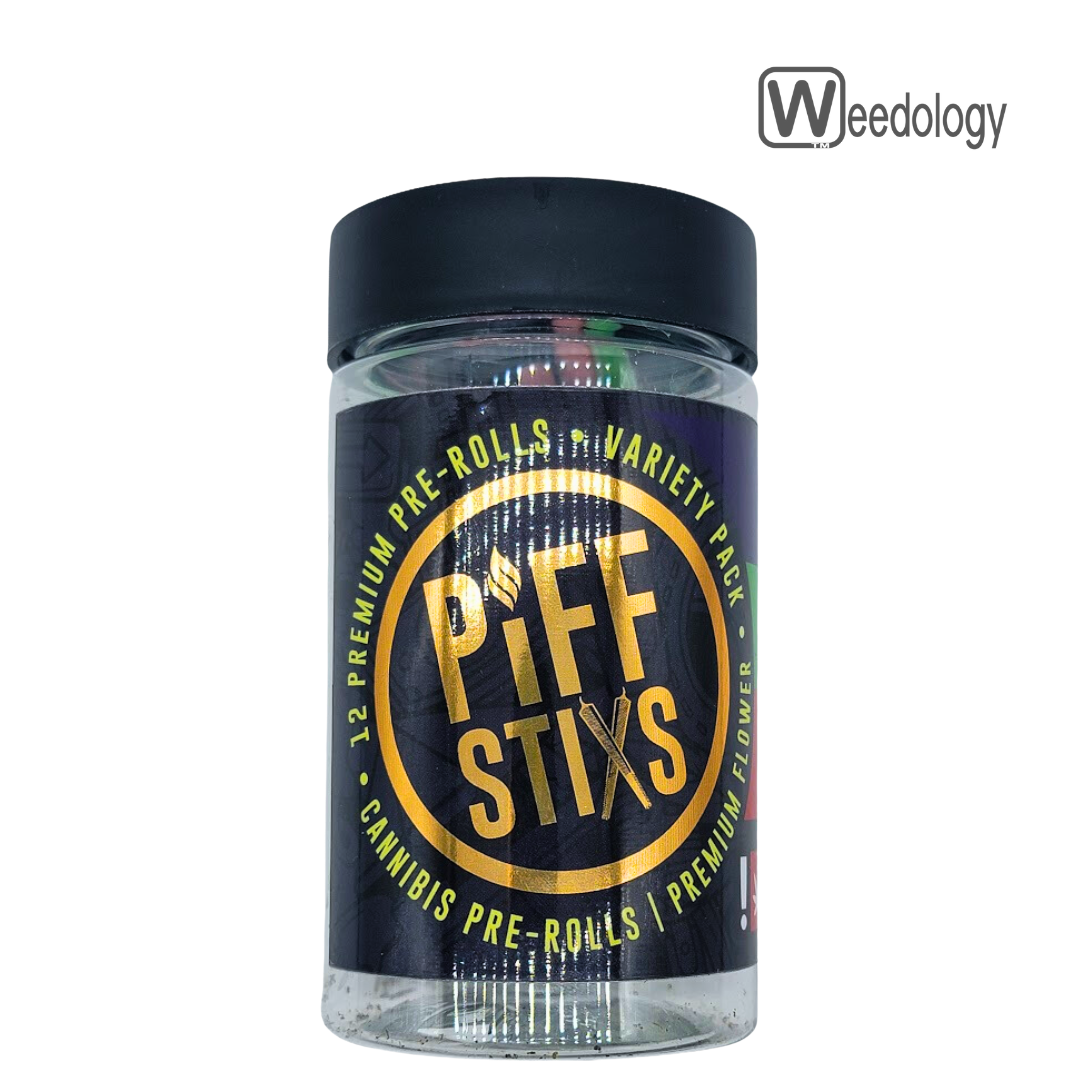 Photograph of product: Piff Stixs 12pk SUPREME LEE HIGH(I)/WHITE RNTZ(H)/LEMON PIE(S) 0.6g Pre-Rolls