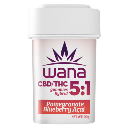 Photograph of product: Wana Pomegranate Blueberry Acai Hybrid Gummies 500mg CBD : 100mg THC