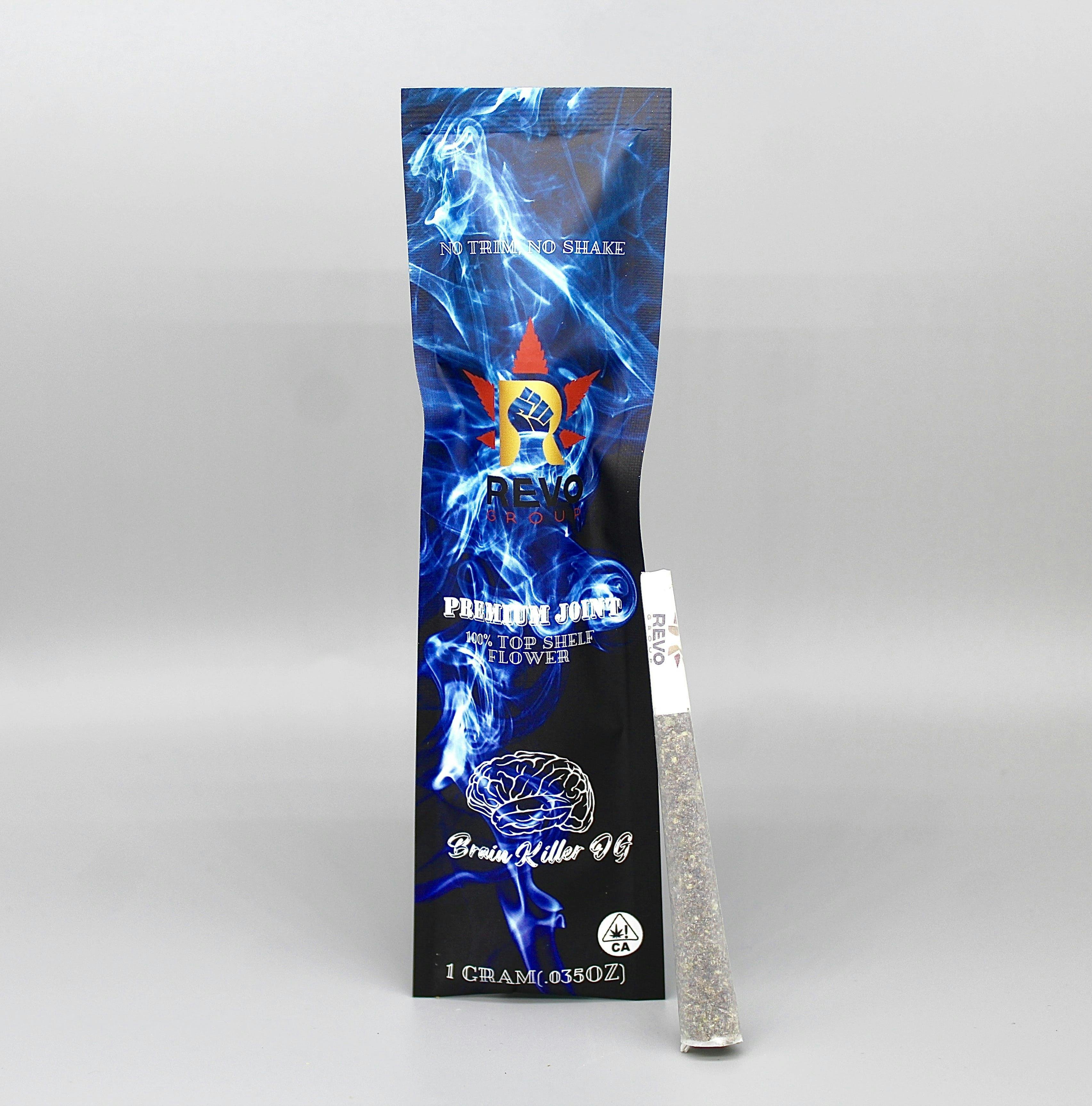 Photograph of product: Revo Group - Brain Killer OG 1G Flower Preroll
