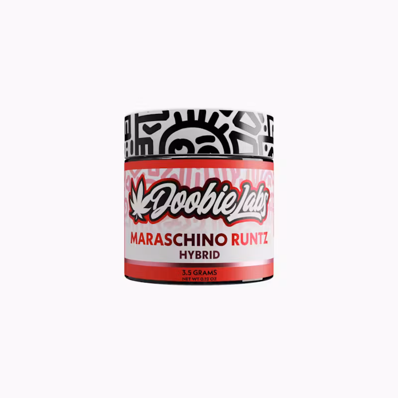 Photograph of product: Doobie Labs | Maraschino Runtz flower, jar 3.5g