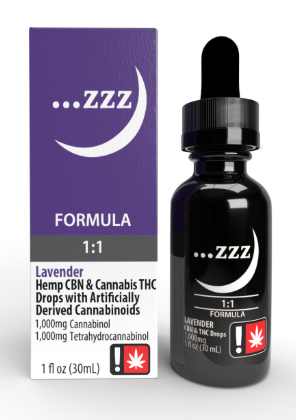 Photograph of product: Angel Drops | ...Zzz 1:1 Lavendar Tincture | TH-oui:CBN | 1 fl oz