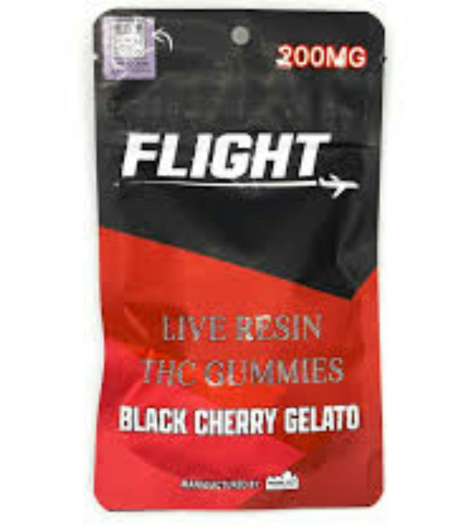 Photograph of product: FLIGHT | BLACK BERRY GELATO | LIVE RESIN | GUMMIES | 200MG