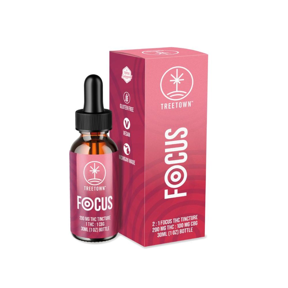 Photograph of product: Treetown - Tincture Focus 200mg TH-oui + 100mg CBG
