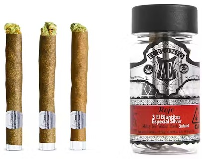 Photograph of product: El Blunto - 2.55G Especial Silver Diamond Infused Bluntito 3PK - Rojo [H]