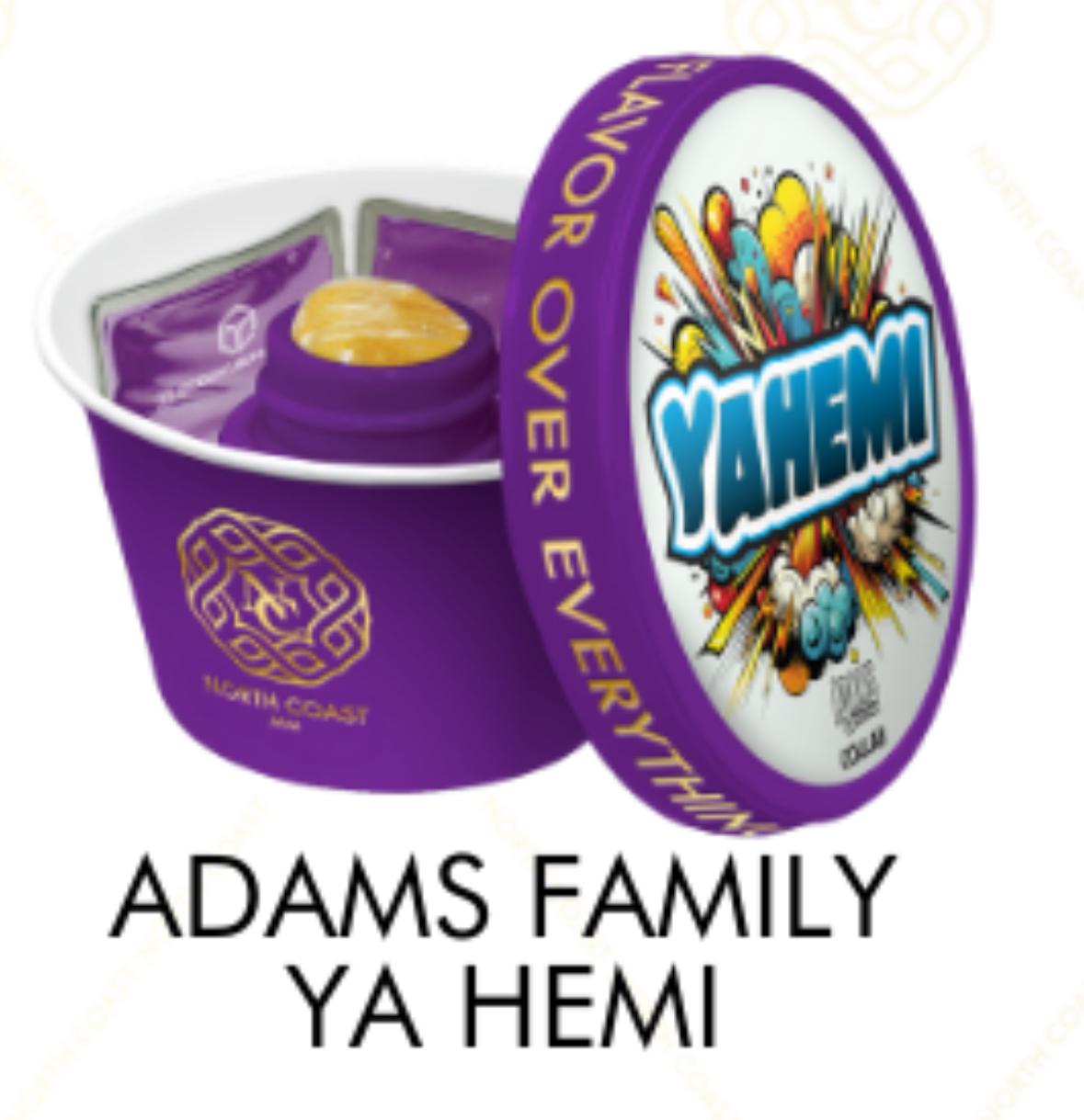 Photograph of product: North Coast x Adams Family- Ya-Hemi au chocolat Rosin Jam