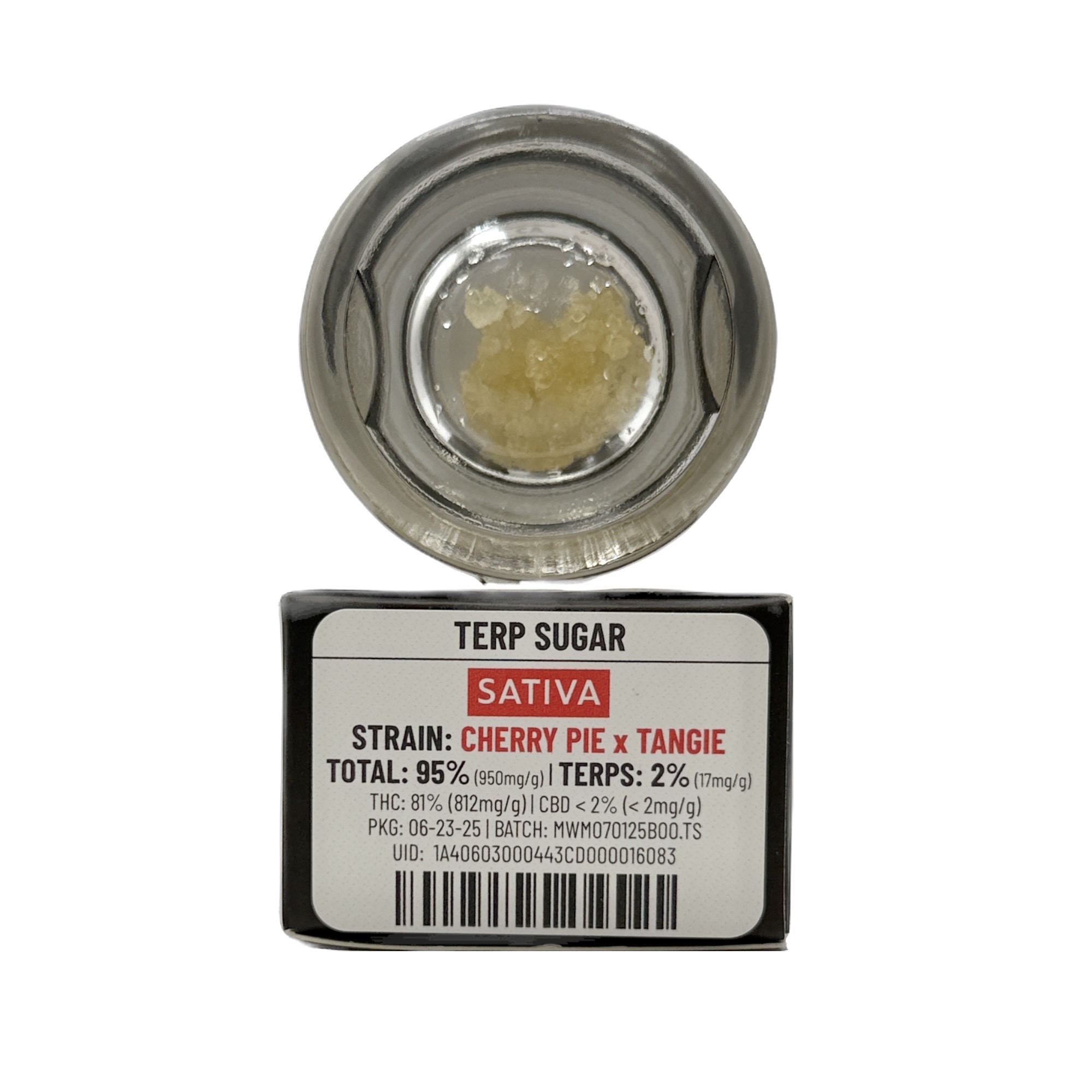 Photograph of product: CHERRY PIE X TANGIE TERP SUGAR 1G