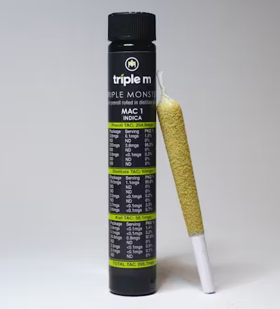 Photograph of product: Kush Mints | 1.2g | Triple Monster Infused Pre-Roll