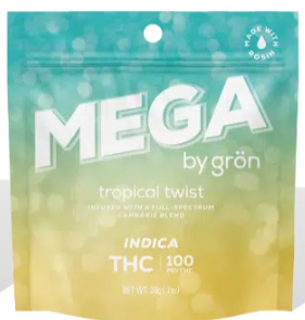 Photograph of product: Mega Tropical Twist Oui'd 100mg [F59]